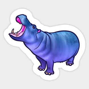 Shimmer Hippo Sticker